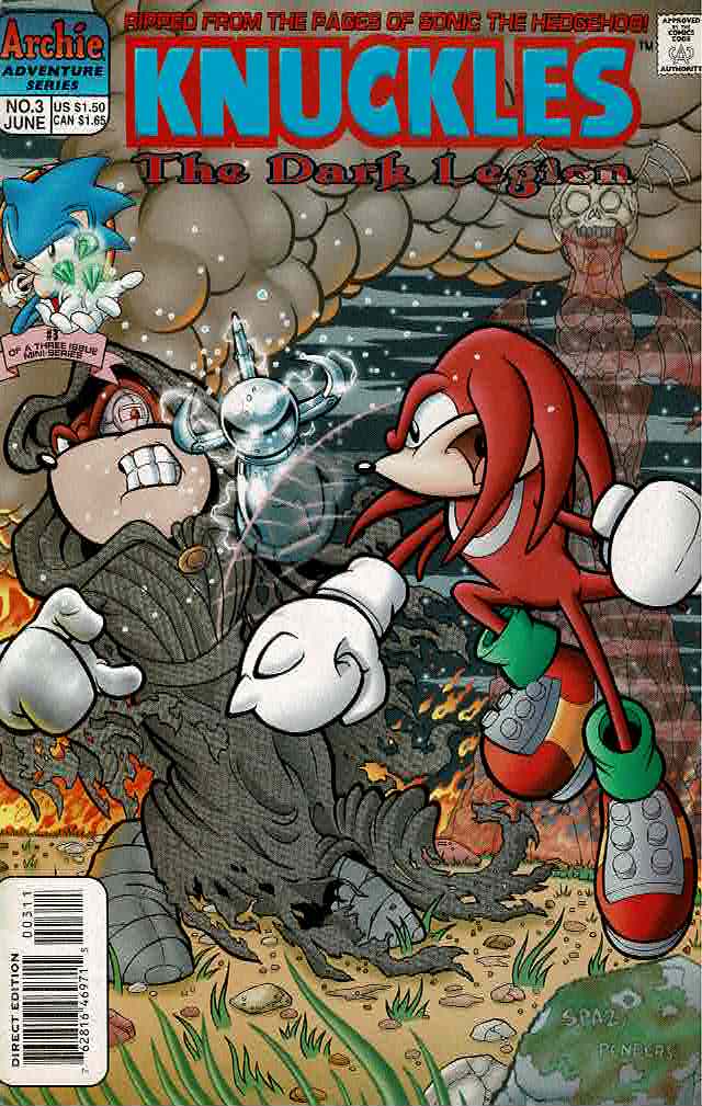 KNUCKLES THE DARK LEGION ISSUE #3 - KEN PENDERS.COM